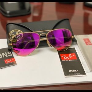 Ray-Ban P Classic Aviators - Pink mirrored w/ Gold